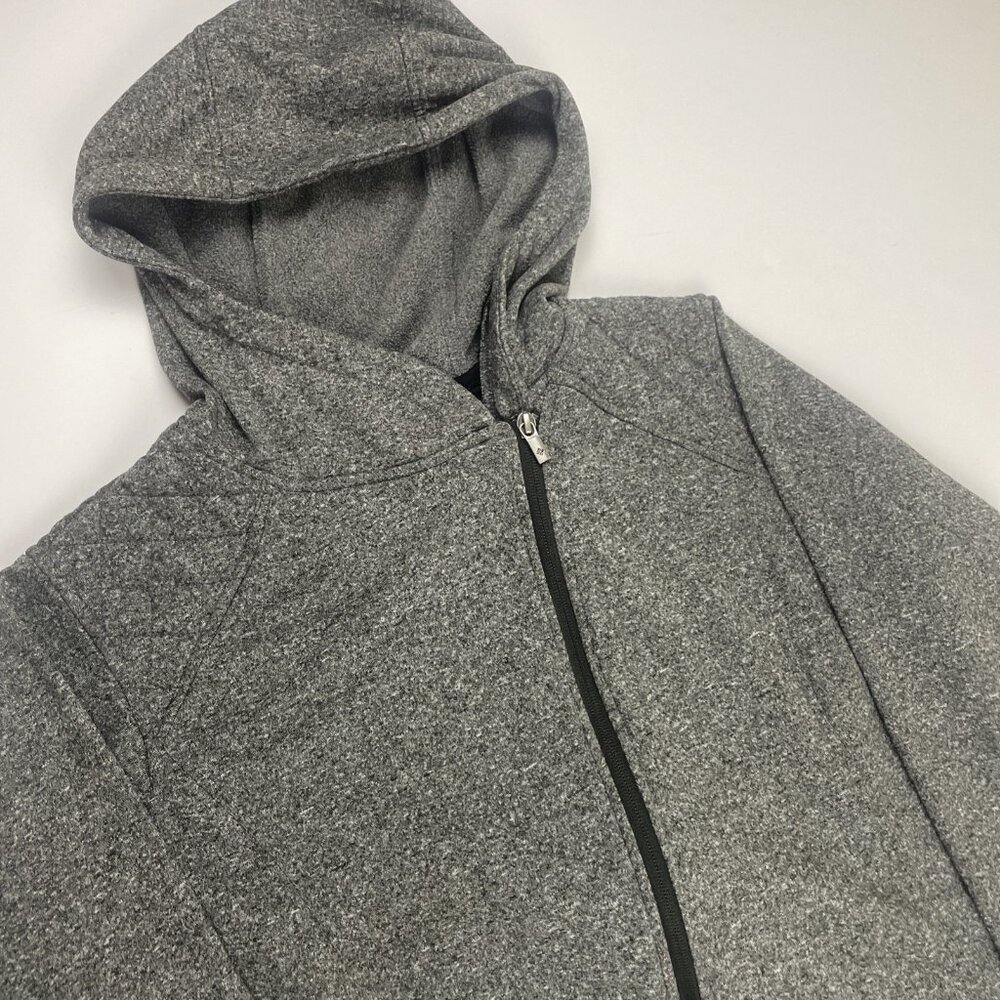 Columbia Hooded Sweater Jacket Women’s XL Full Asymmetrical Zipper Fleece Lined